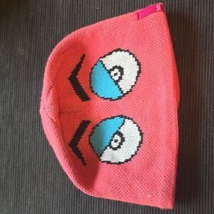 Bula Pink Graphic Eyes Beanie Cute Winter Toque